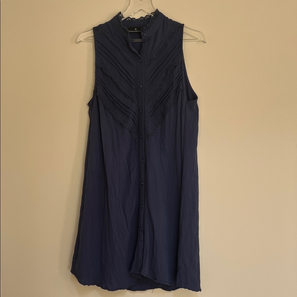 Tuckernuck Pomander Place Navy Blue Dutton Dress XS